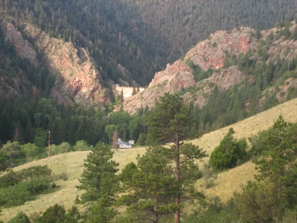 A mountain valley in Cimarron Canyon