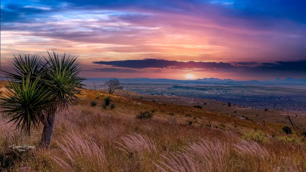 Sunset over the Davis Mountains