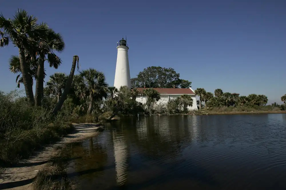 The St. Marks lighthouse on the Gulf coast