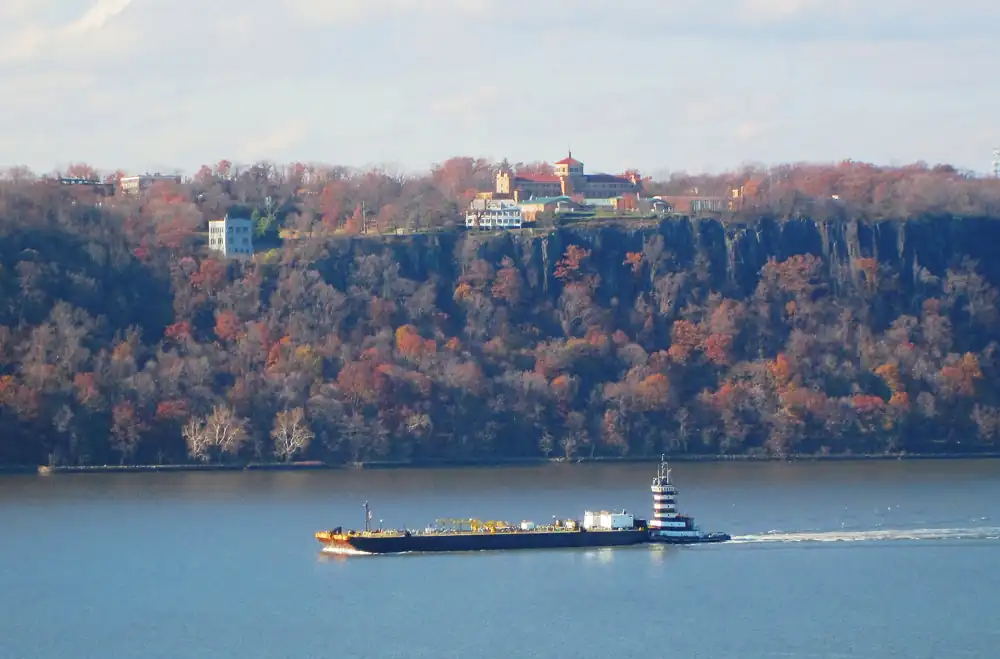 The Palisades above the Hudson River in autumn