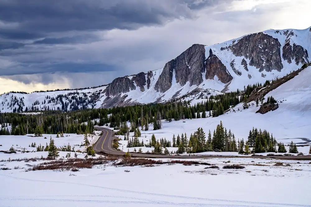 Medicine Bow Peak above the Snowy Range road